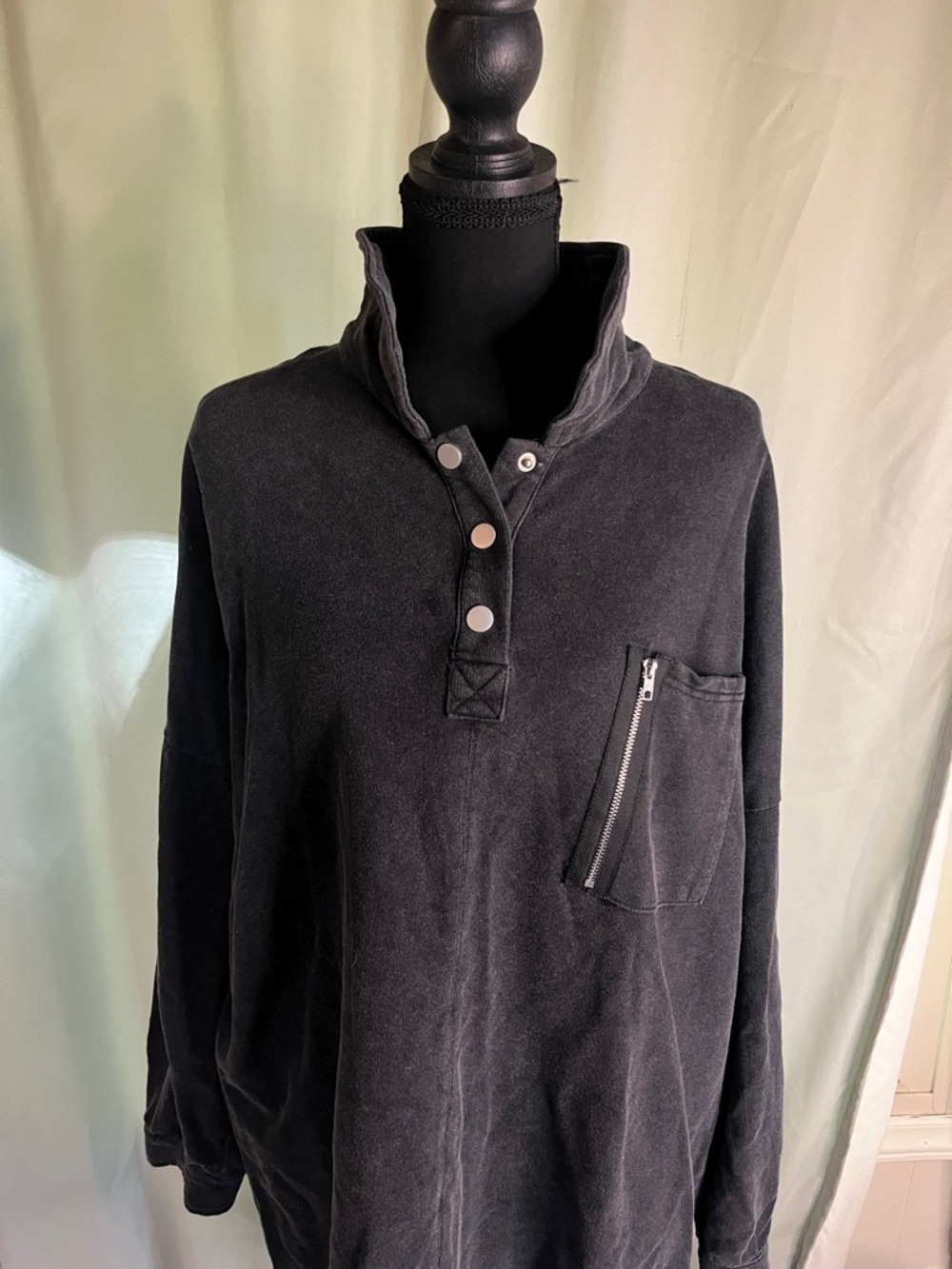 Like Love Black 100% Cotton Dress Tunic